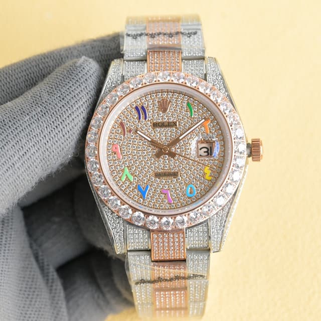 YUPOO Rolex Watch Diamond Oyster Perpetual 3.5cm | Rep Watches image 3