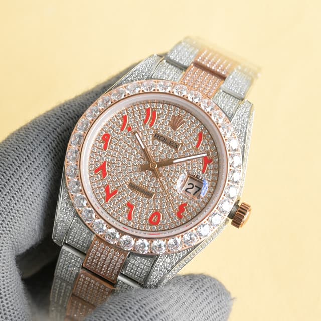 YUPOO Rolex Watch Diamond Oyster Perpetual 3.5cm | Rep Watches image 4
