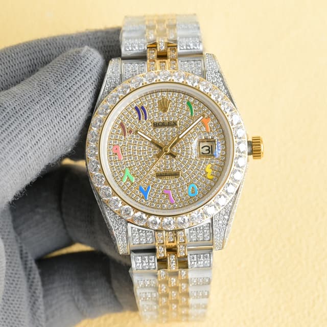 YUPOO Rolex Watch Diamond Oyster Perpetual 3.5cm | Rep Watches image 5