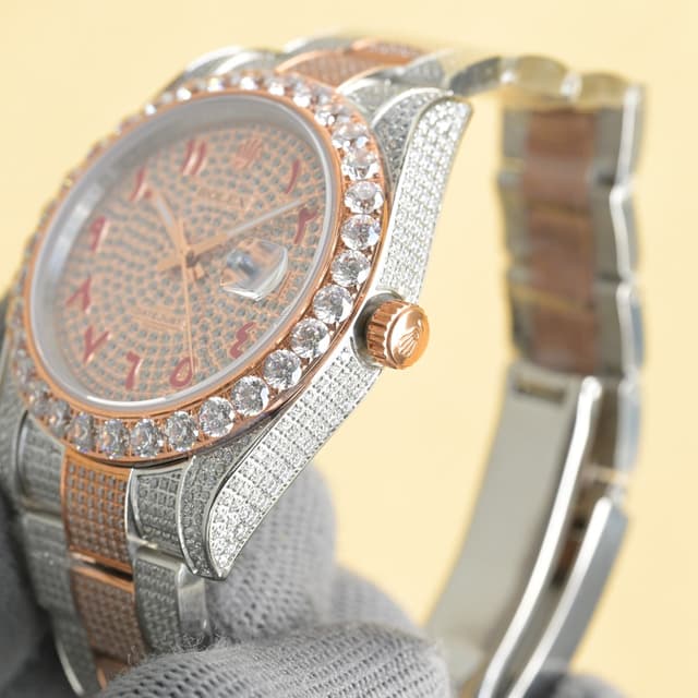 YUPOO Rolex Watch Diamond Oyster Perpetual 3.5cm | Rep Watches image 6