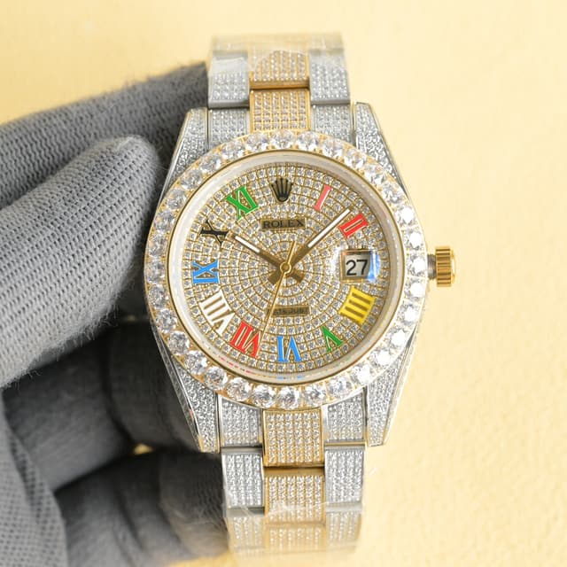 YUPOO Rolex Watches Diamond Oyster Perpetual 35mm | Rep Watches image 4