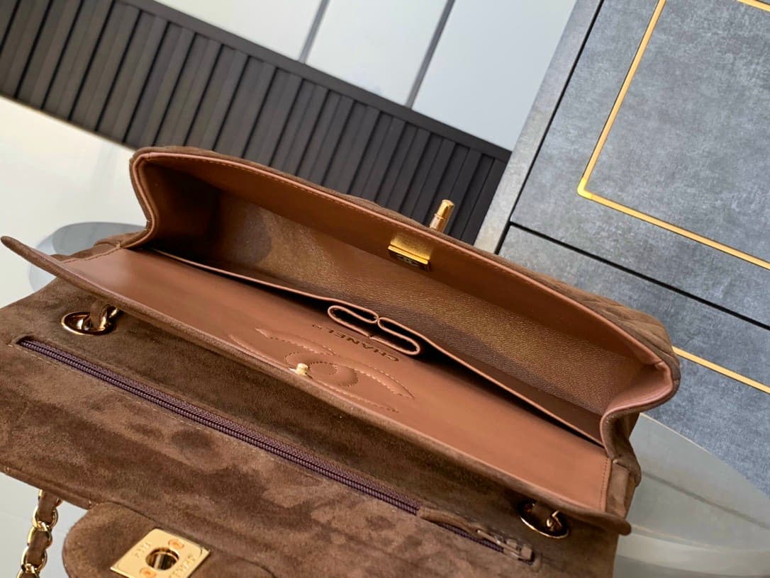 Yupoo Chanel 2.55 / CF Suede Flap Bag – Brown image 5