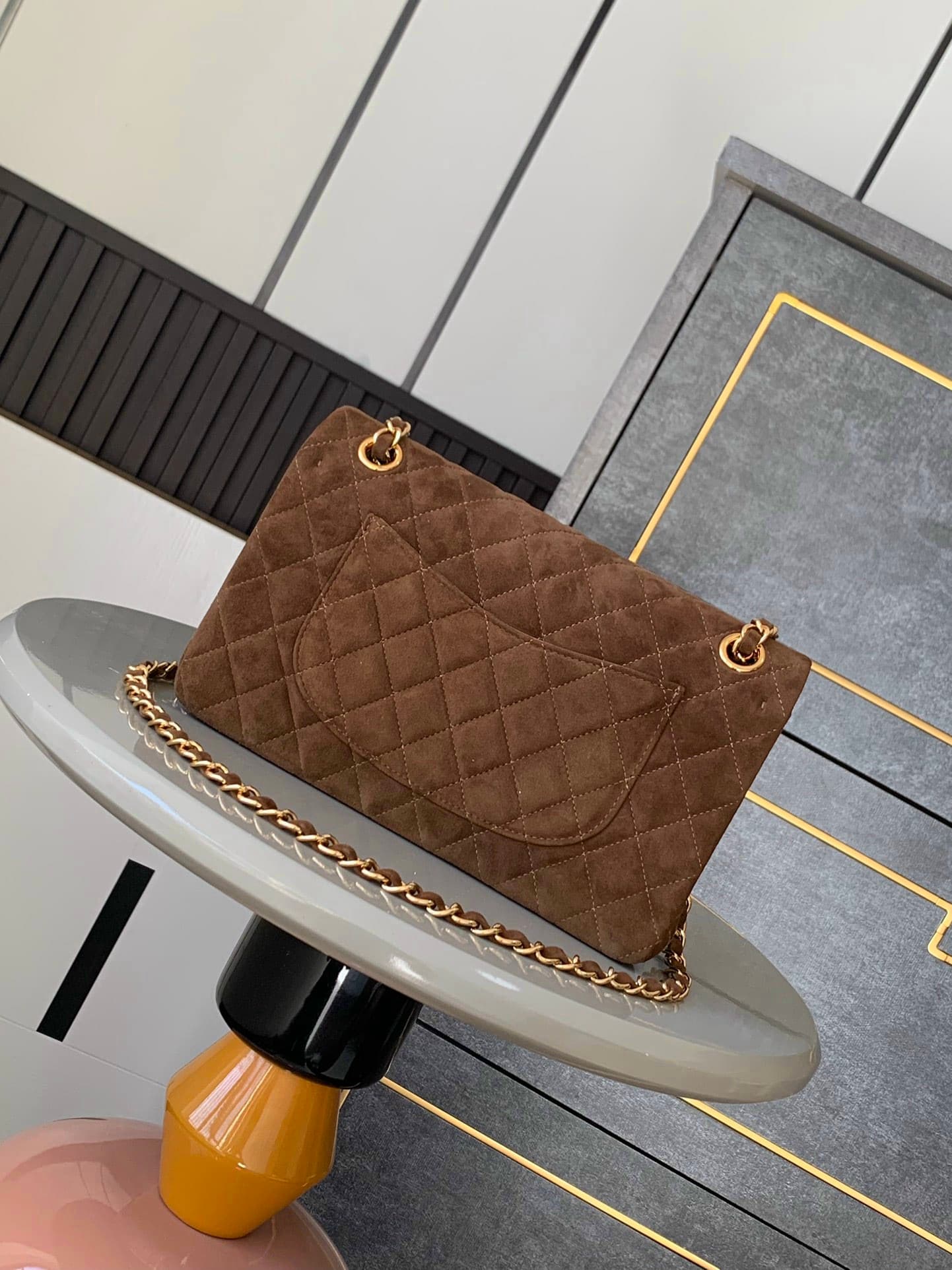 Yupoo Chanel 2.55 / CF Suede Flap Bag – Brown image 7