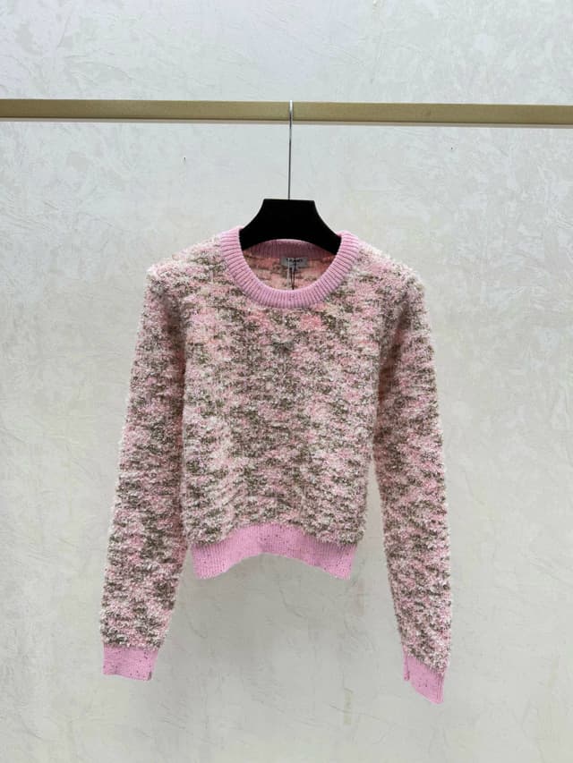 Yupoo Chanel Fall Winter Contrast Sequin Round Neck Knit Sweater | Rep Clothing image 2