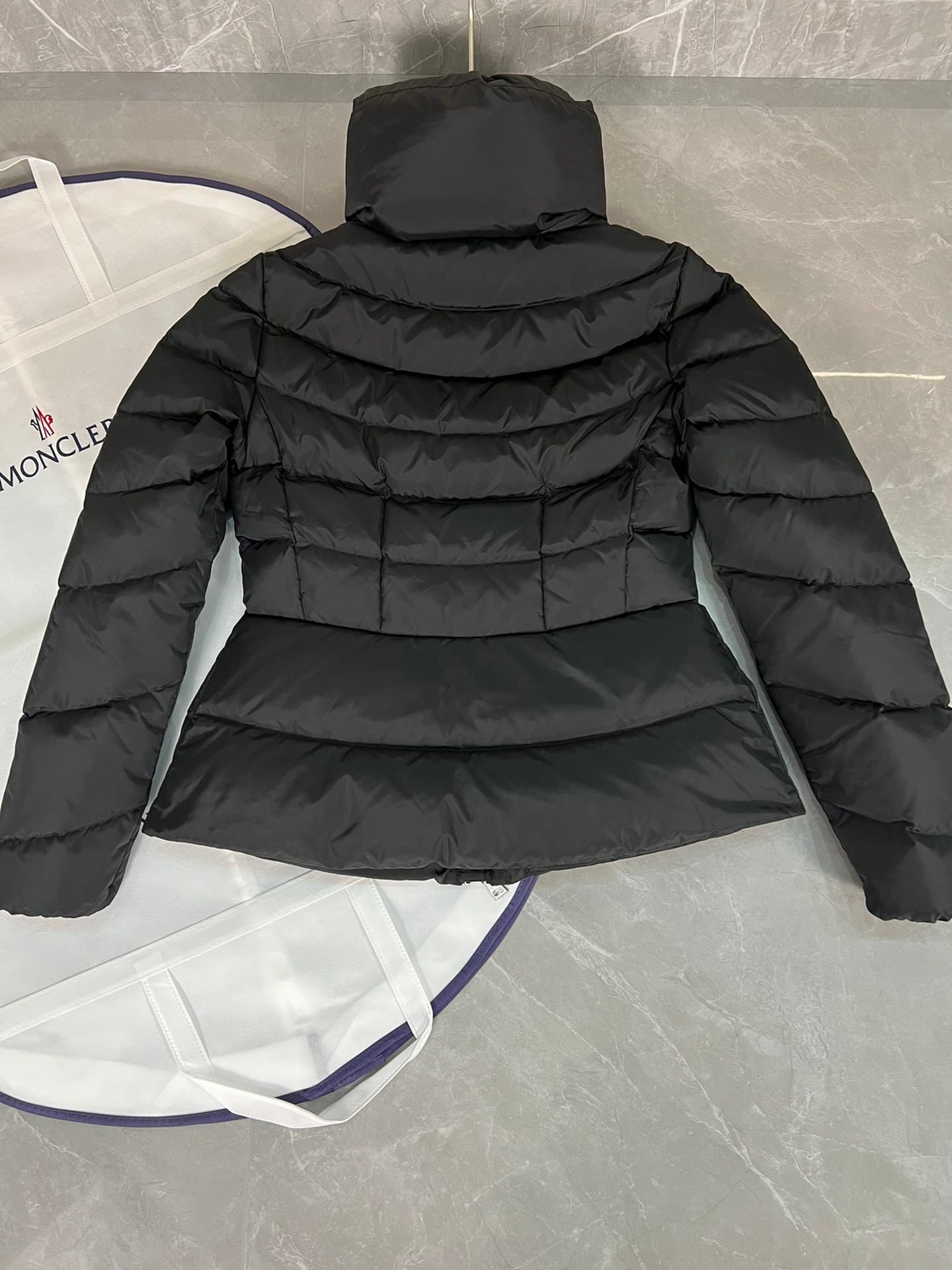 Yupoo Coat: Moncler Black Artemis Rep Coat | Waist-Defining Puffer image 3