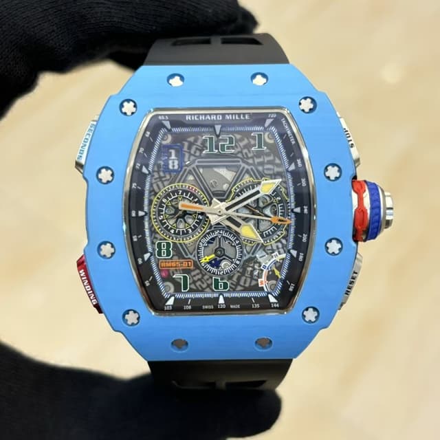 YupooPA 2025 Richard Mille RM65-01 Watch Vibrant Yellow & Tiffany Blue | Yupoo Rep Watches image 6