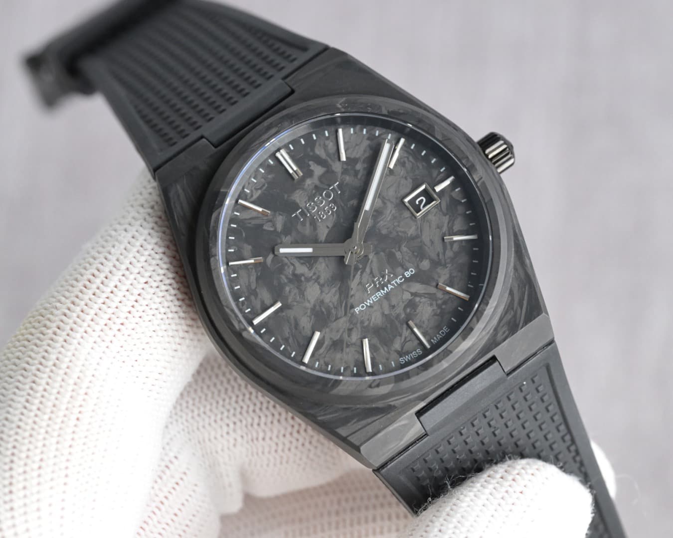 Best quanlity Rep Watches Tissot PRX Poweramtic 80 Black Warrior Carbon Fiber Watch | Yupoo