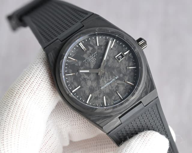 Best quanlity Rep Watches Tissot PRX Poweramtic 80 Black Warrior Carbon Fiber Watch | Yupoo image 1