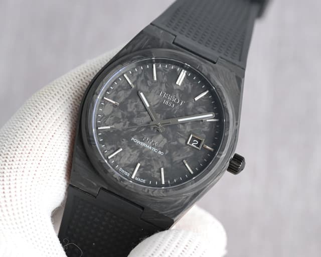 Best quanlity Rep Watches Tissot PRX Poweramtic 80 Black Warrior Carbon Fiber Watch | Yupoo image 3