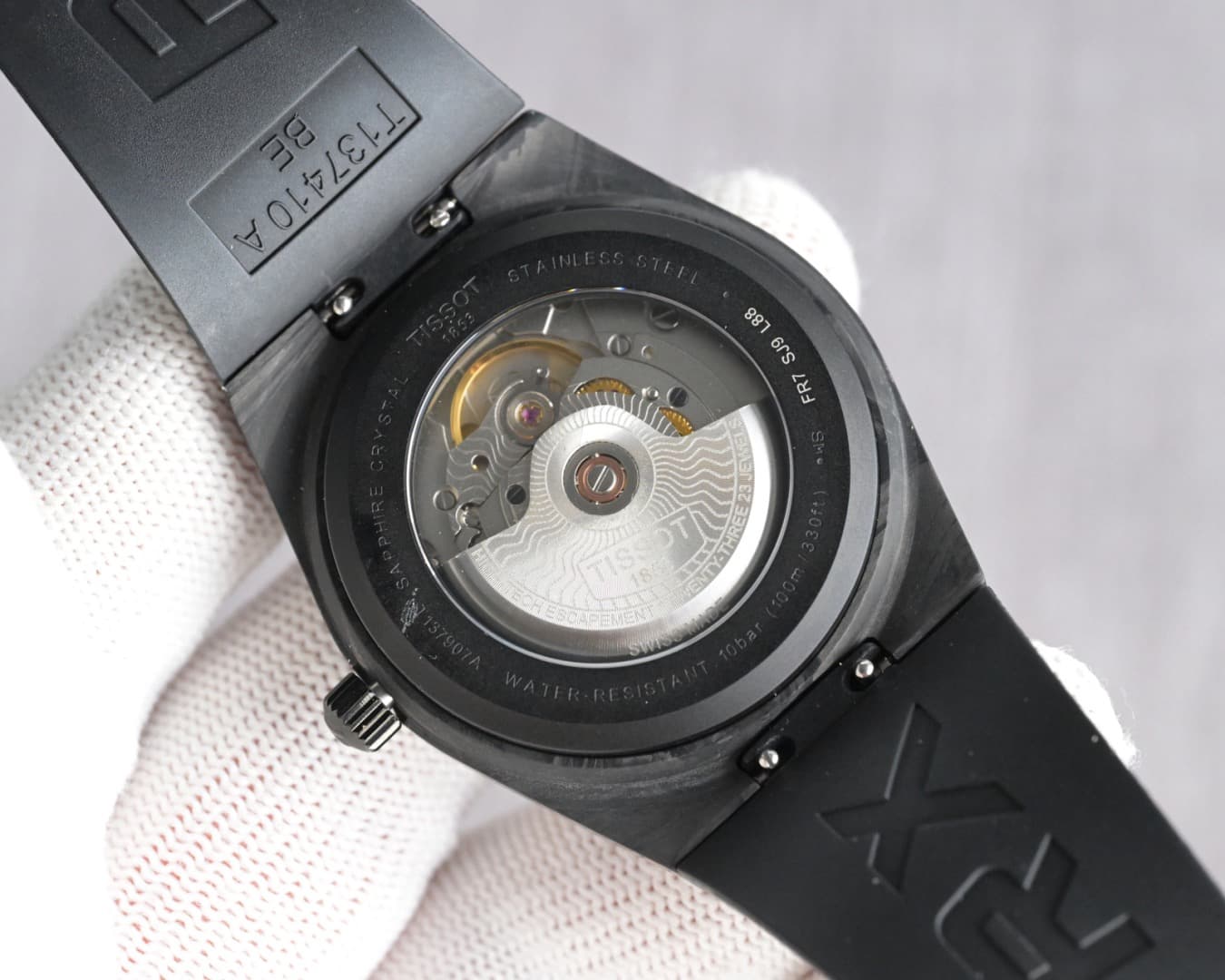 Best quanlity Rep Watches Tissot PRX Poweramtic 80 Black Warrior Carbon Fiber Watch image 8