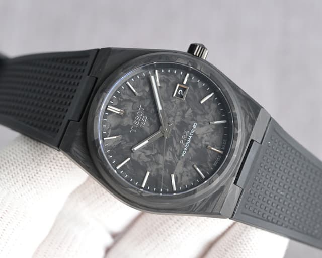 Best quanlity Rep Watches Tissot PRX Poweramtic 80 Black Warrior Carbon Fiber Watch | Yupoo image 7