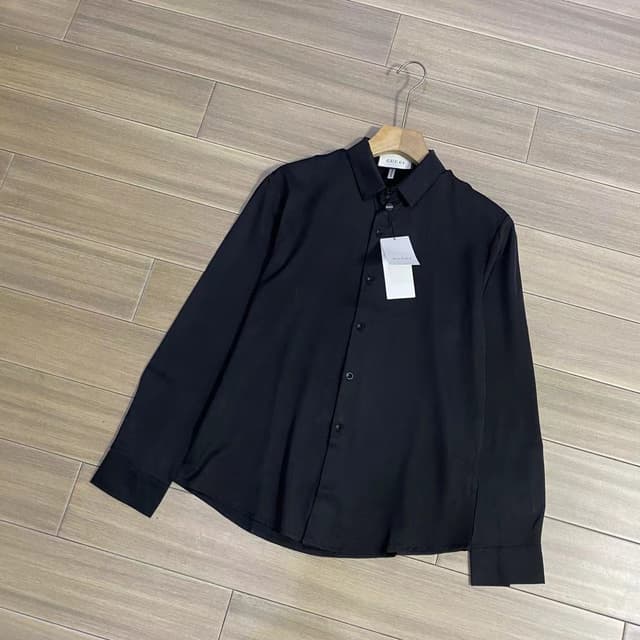 YupooPA GUCCI Bee Embroidery Stripe Wrinkle-Resistant Long-Sleeve Shirt | Yupoo Rep Clothing image 3