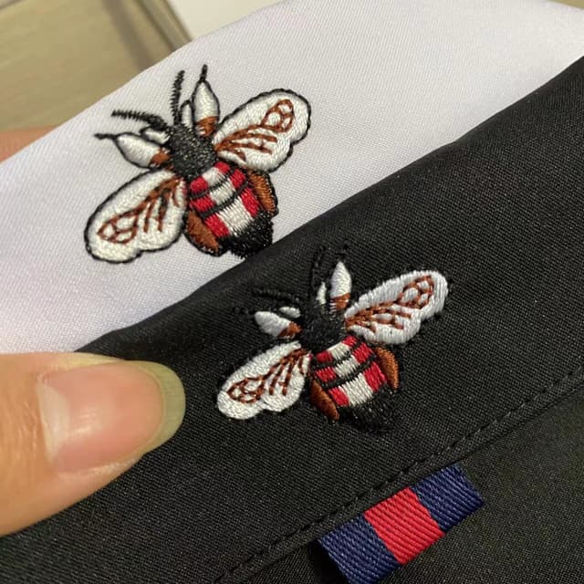 YupooPA GUCCI Bee Embroidery Stripe Wrinkle-Resistant Long-Sleeve Shirt | Yupoo Rep Clothing image 8