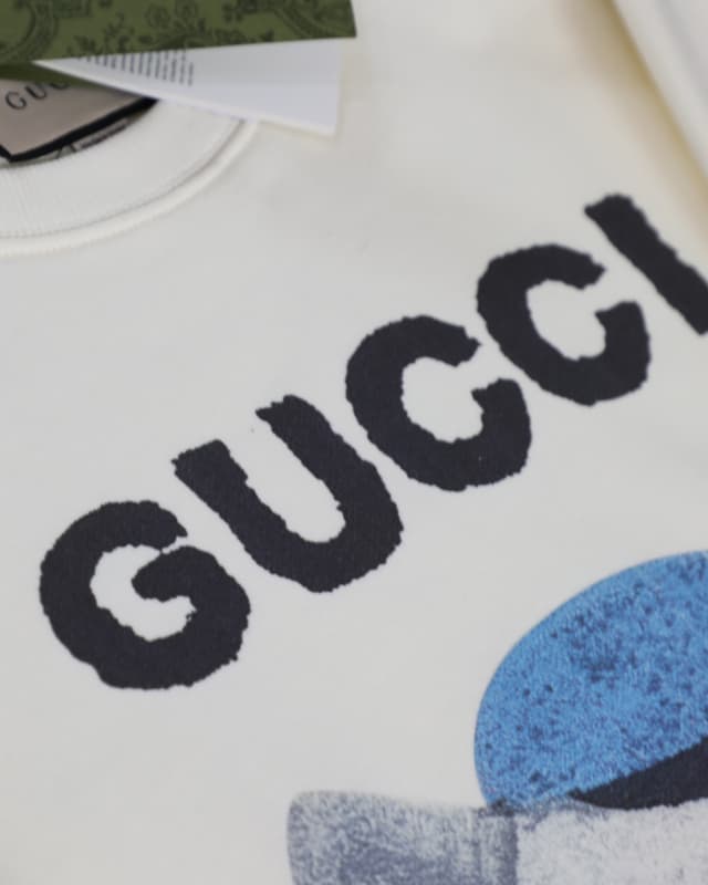 YupooPA GUCCI Blue Hat Puppy Print Crewneck Sweatshirt 2025 | Yupoo Rep Clothing image 6