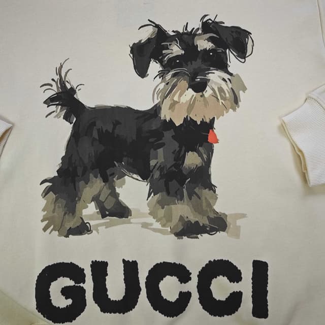 YupooPA Gucci 2025 A/W New Schnauzer Print Couples' Crewneck WHITE | Yupoo Rep Clothing image 4