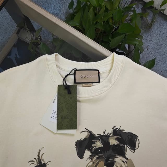 YupooPA Gucci 2025 A/W New Schnauzer Print Couples' Crewneck WHITE | Yupoo Rep Clothing image 7