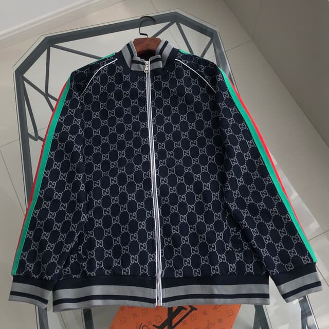 YupooPA Gucci 2025SS New Webbing All-Print Logo Patchwork Couples' Jacket | Yupoo Rep Clothing image 1