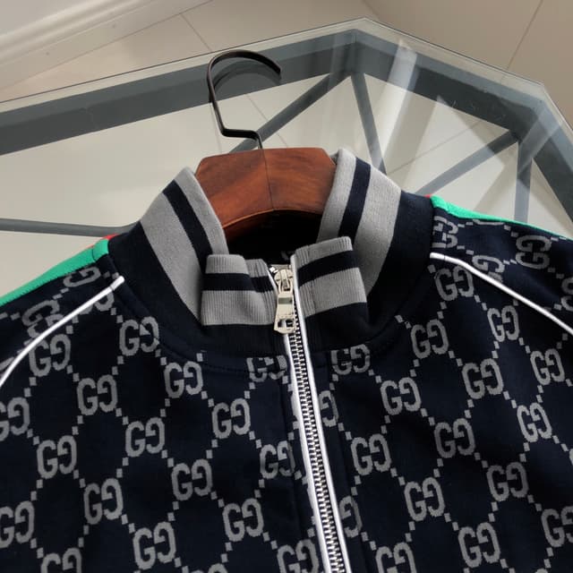 YupooPA Gucci 2025SS New Webbing All-Print Logo Patchwork Couples' Jacket | Yupoo Rep Clothing image 3