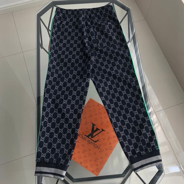 YupooPA Gucci 2025SS New Webbing Print Logo Couples Sweatpants | Yupoo Rep Clothing image 2