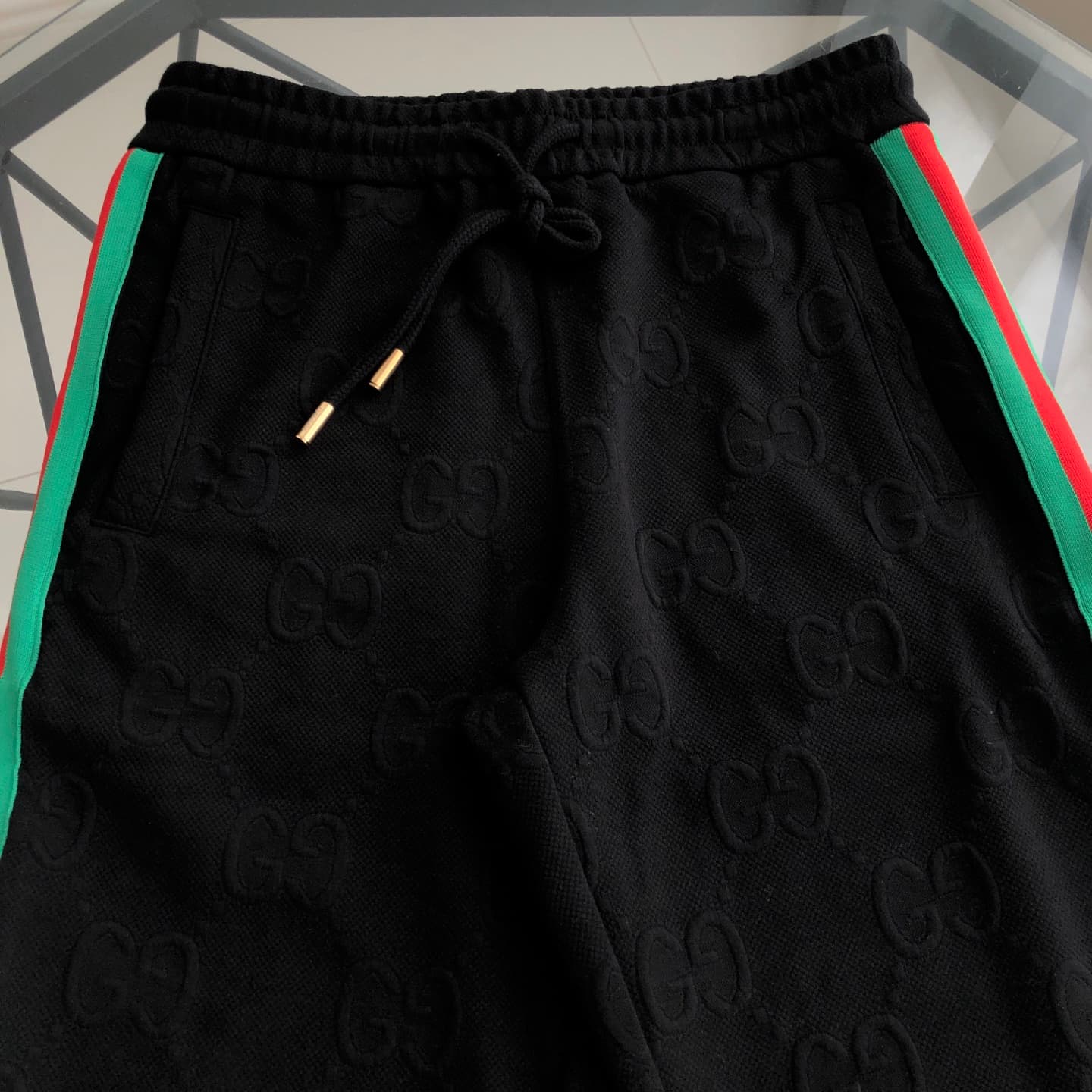 YupooPA Gucci 25SS All - Print Logo Patchwork Couples' Sweatpants 001 image 3