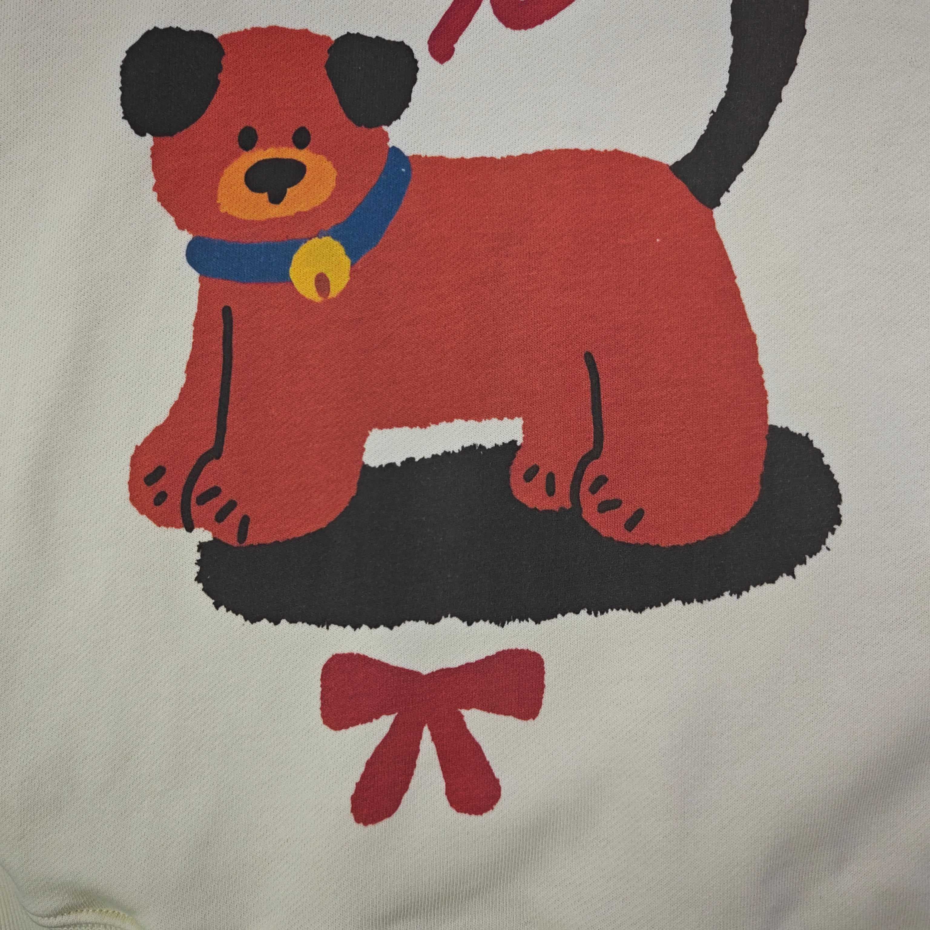 YupooPA Gucci New Cartoon Red Dog Print Couples' Crewneck Sweatshirt image 6