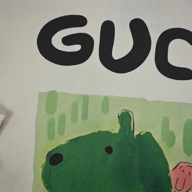 YupooPA Gucci green illustration pattern logo printed casual hoodie | Yupoo Rep Clothing image 6