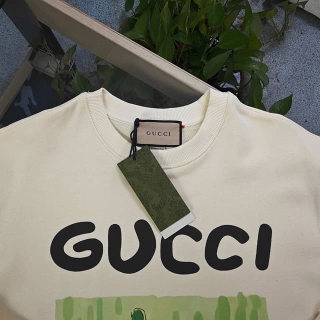 YupooPA Gucci green illustration pattern logo printed casual hoodie | Yupoo Rep Clothing image 7