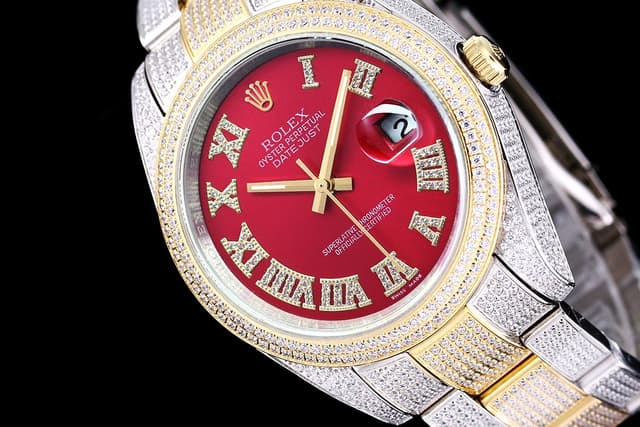 YupooPA Rolex Diamond AAA Zirconia Watch Red | Yupoo Rep Watches image 4