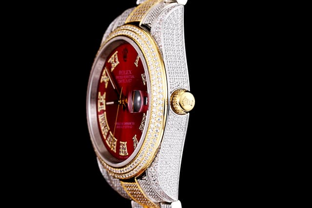 YupooPA Rolex Diamond AAA Zirconia Watch Red | Yupoo Rep Watches image 6