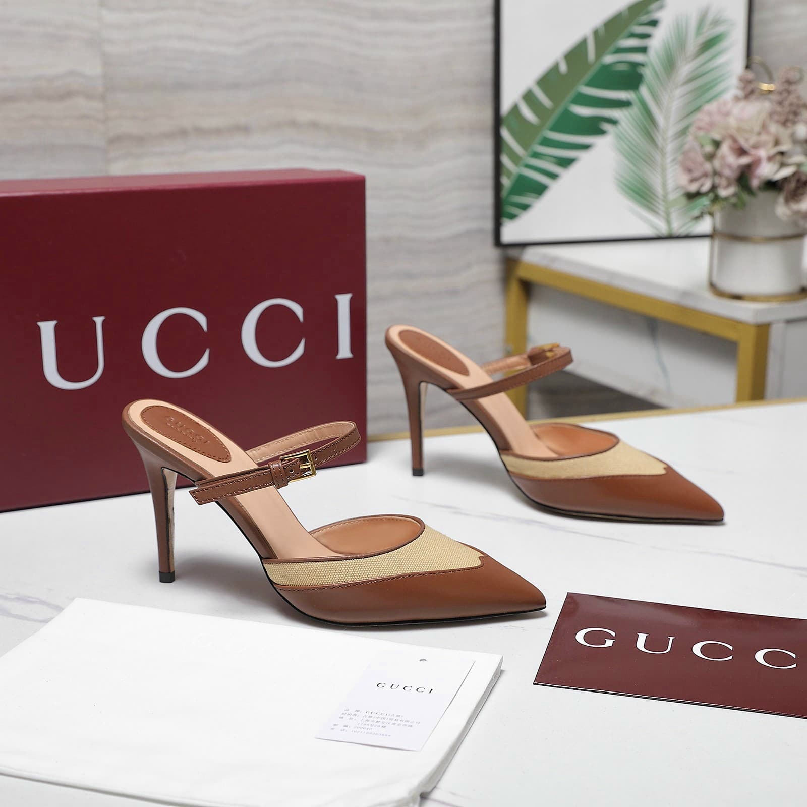 Yupoo Shoes | Rep Shoes Gucci Chain Crystal Mule Heels – 2026 Summer image 5