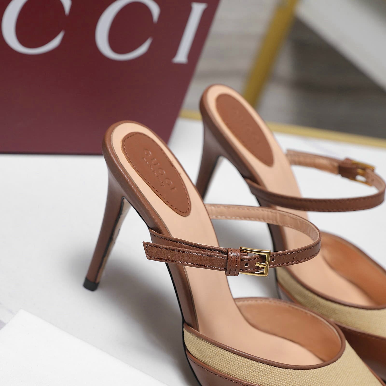 Yupoo Shoes | Rep Shoes Gucci Chain Crystal Mule Heels – 2026 Summer image 7