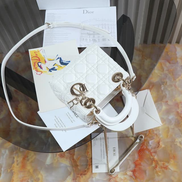Yupoo bag | Rep Bag Christian Dior Lady Dior Mini – White image 9