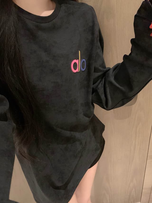 alo long sleeve Yupoo clothes cotton Black 003 | Rep Clothing image 4