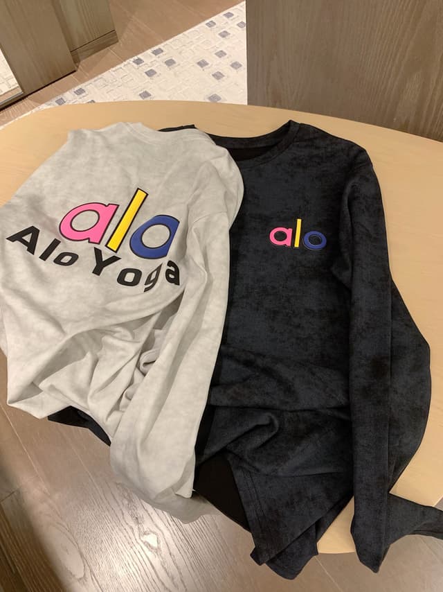 alo long sleeve Yupoo clothes cotton Black 003 | Rep Clothing image 9