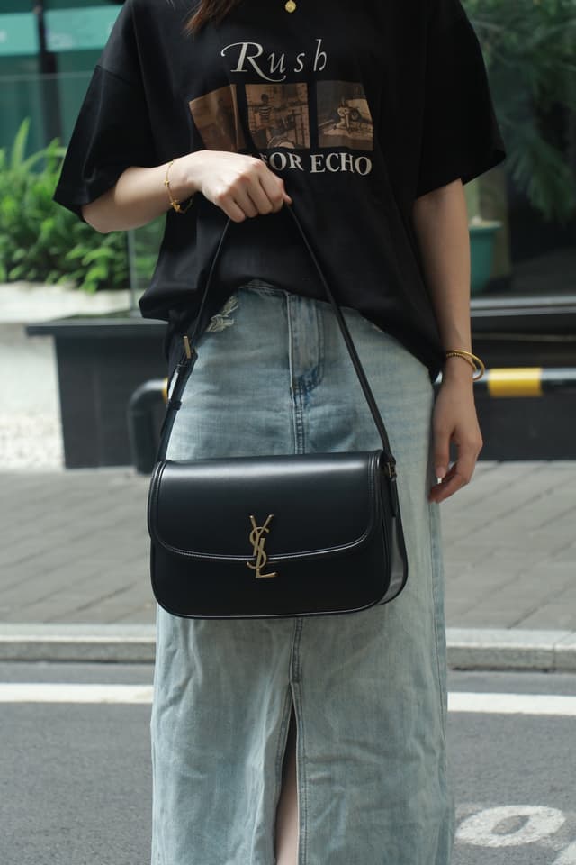 Saint Laurent Solferino Large Box Leather Bag Black Cassandre Lock | Yupoo Rep Bags image 6
