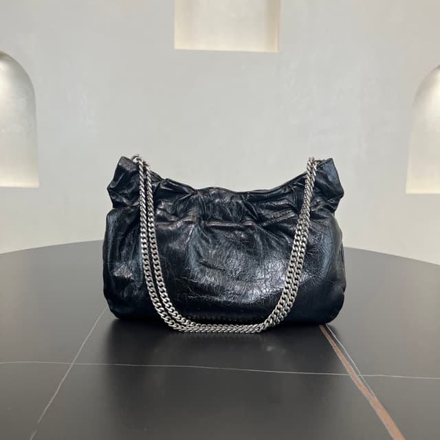 YSL Vintage Cloud Mini Leather Shoulder Black | Yupoo Rep Bags image 2