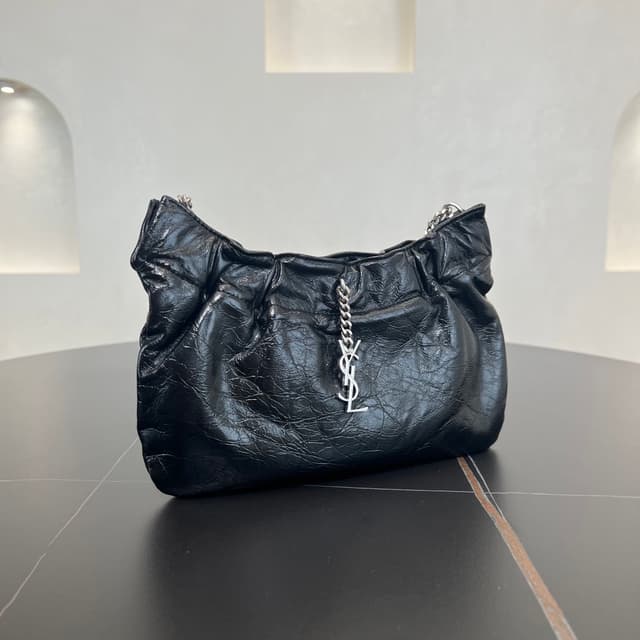 YSL Vintage Cloud Mini Leather Shoulder Black | Yupoo Rep Bags image 4