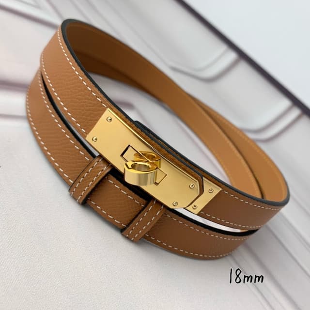 Hermes Belt Kelly 1.8cm Reversible Brown | Yupoo Rep Belts image 4