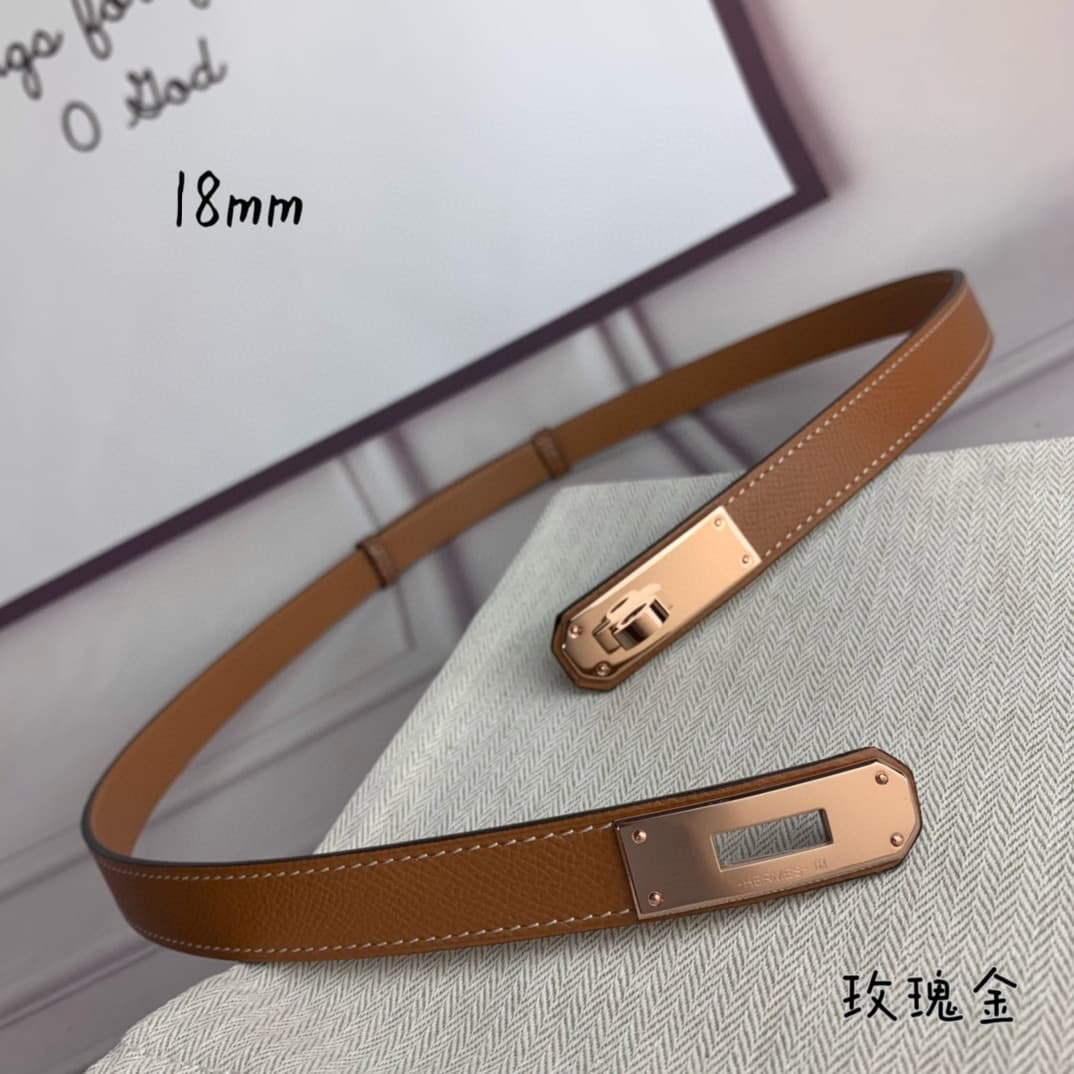 YupooPA Hermes Belt Kelly 1.8Cm Reversible Brown image 5
