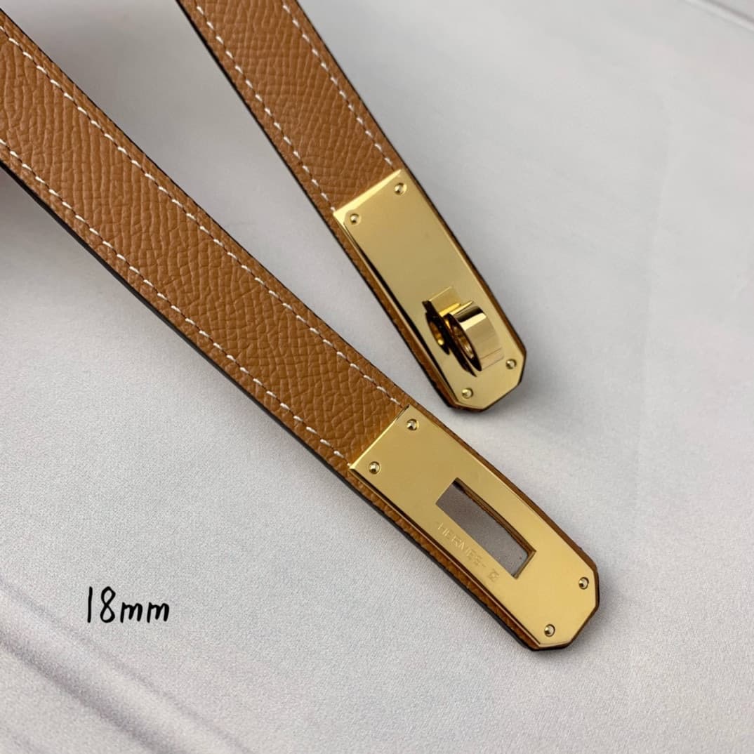 YupooPA Hermes Belt Kelly 1.8Cm Reversible Brown image 7