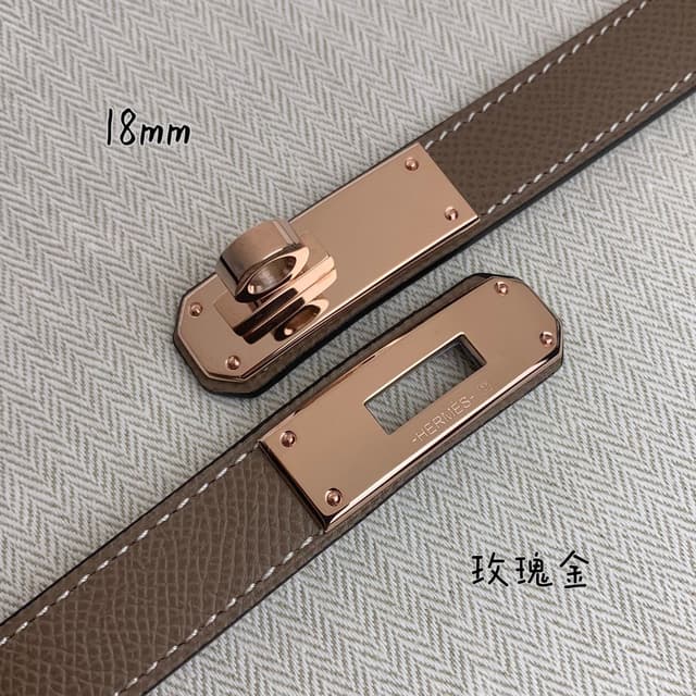 Hermes Belt Kelly 1.8cm Reversible Camel Color | Yupoo Rep Belts image 8