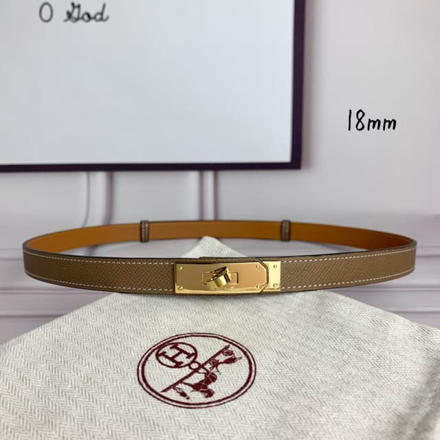 Hermes Belt Kelly 1.8cm Reversible Camel Color | Yupoo Rep Belts image 1