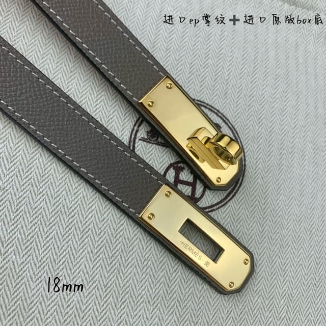Hermes Belt Kelly 1.8cm Reversible Grey | Yupoo Rep Belts image 7