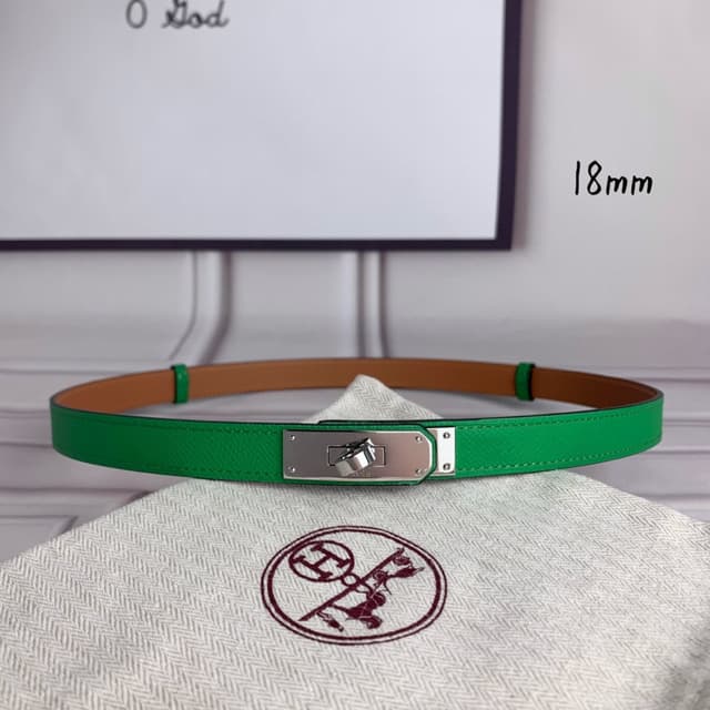 Hermes Belt Kelly 1.8cm Reversible Pink Green | Yupoo Rep Belts image 3