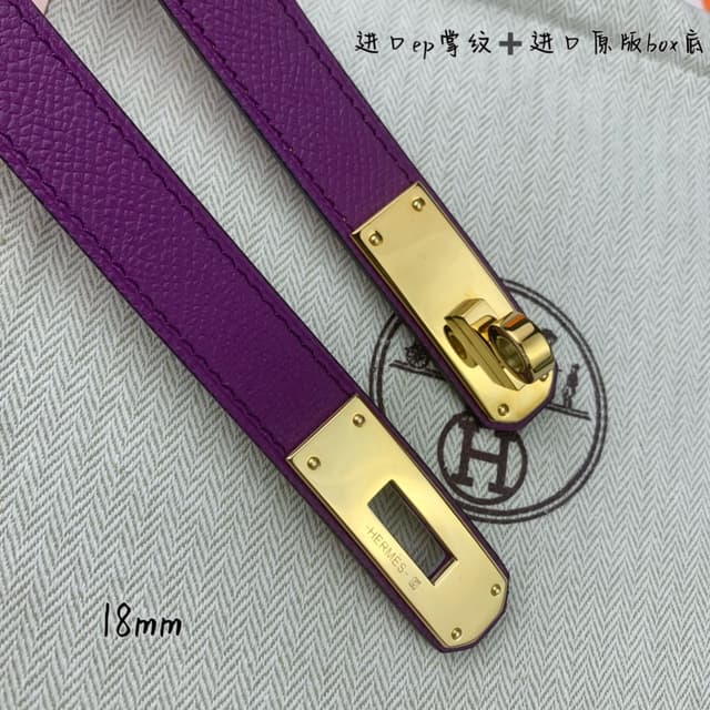 Hermes Belt Kelly 1.8cm Reversible Purple | Yupoo Rep Belts image 7