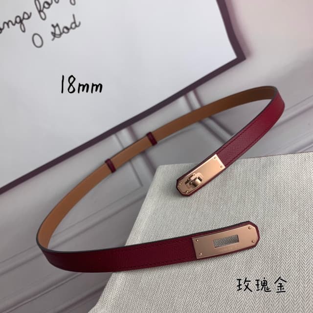 Hermes Belt Kelly 1.8cm Reversible Red | Yupoo Rep Belts image 5