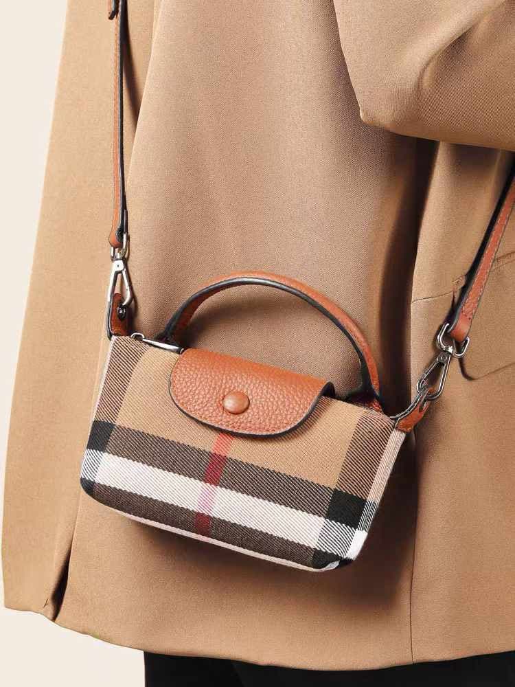 YupooPA Burberry-Inspired Check Canvas Phone Crossbody Bag📱 image 1