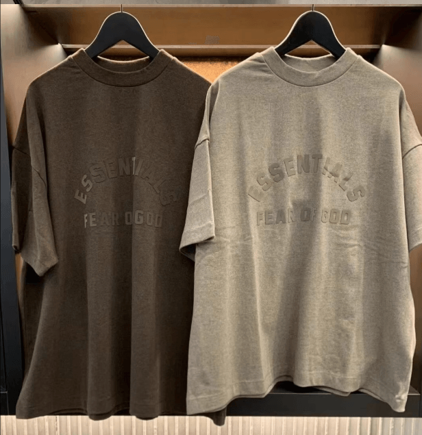 Fear Of God Essentials Heavy Short-Sleeve Tee - Heather Wood YupooPA Fog image 1