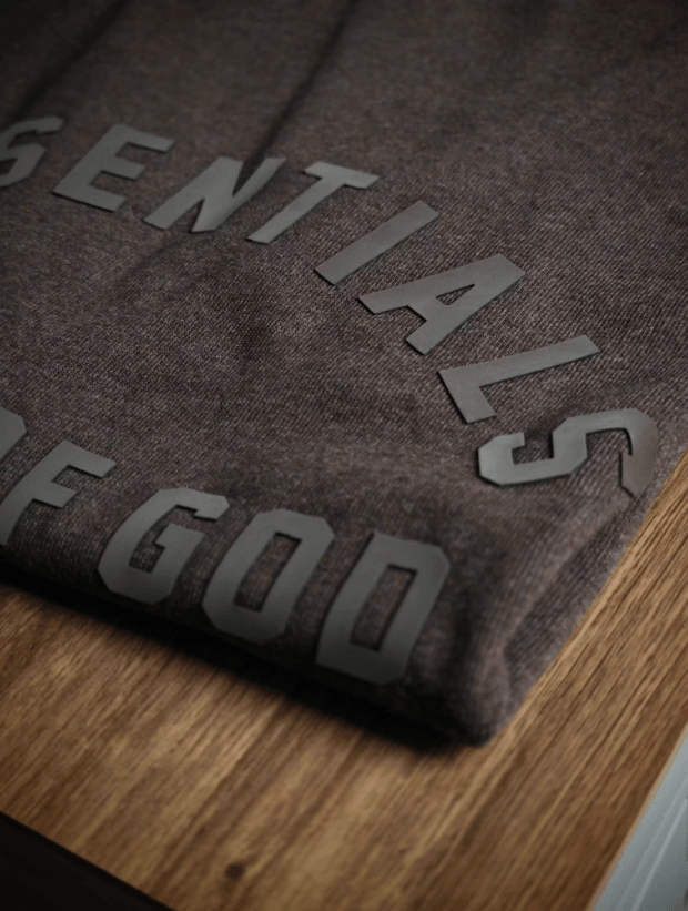 Fear Of God Essentials Heavy Short-Sleeve Tee - Heather Wood YupooPA Fog image 5