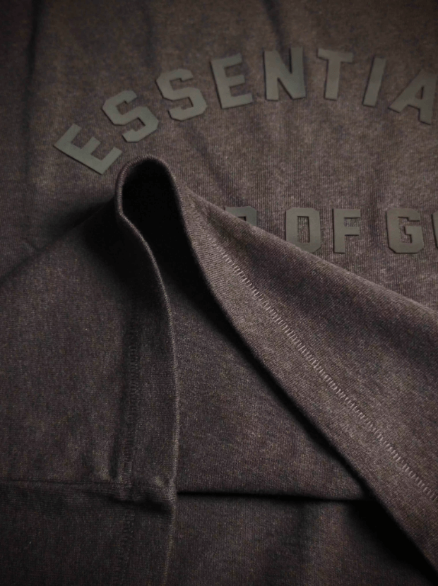 Fear Of God Essentials Heavy Short-Sleeve Tee - Heather Wood YupooPA Fog image 6